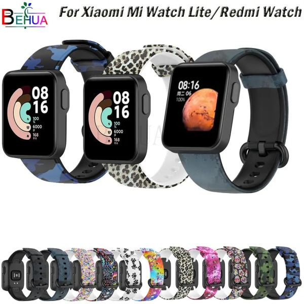 Silikonbandsrem för XiaoMi Mi Watch Lite / För Redmi Watchrem för Redmi Watch 2 Lite Armbandsbyte + case C Redmi Watch 2 Lite