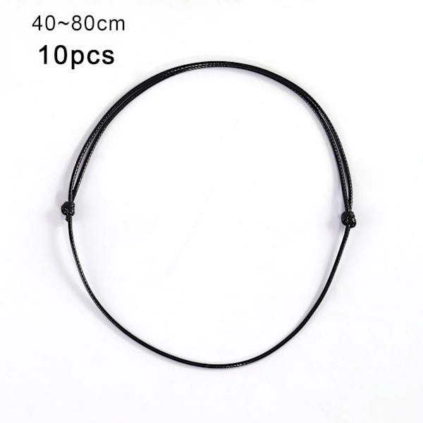 10/50st 1.0/1.5/2.0MM Läderrep Glidande Knut Justerbar Lång Halsband Halsband För Smycken Tillverkning Tillbehör Leveranser Grossist 2mm(10pcs)