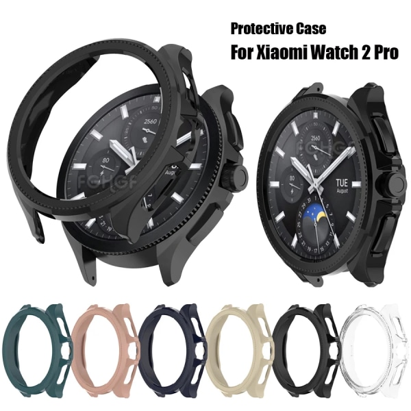 Hårdplast cover för Xiaomi Watch 2 Pro Smart Watch Case Shell Ram Bumper For Mi Watch 2 Pro Protector Tillbehör black For Mi Watch 2 Pro