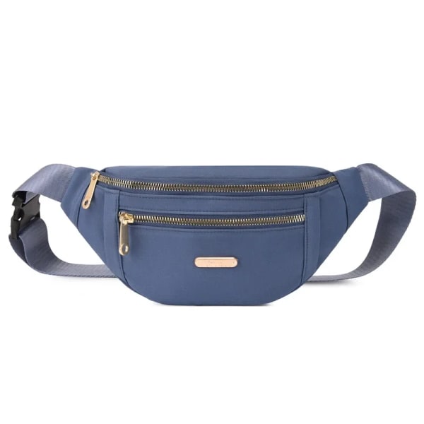 Dam midjeväska Oxford bälte midjepaket Justerbar rem Crossbody väska Casual axel bröstväska Handväska Messenger blue