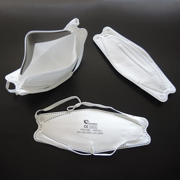 Laianzhi Ce Ffp3 Face Masks Ventil Skydd Engångs Virus Ansiktsmask Ffp3mask Fpp3 Huvud Munkläder Godkända Hygieniska Masker FFP3 Valve 20pcs
