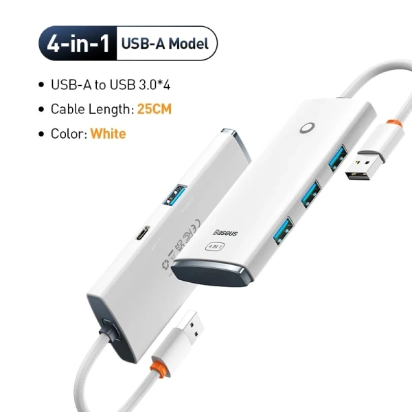 Bas192.- HUB USB 3.0 av typ C, med 6 portar, kompatibel HDMI, adapter 4K @ 30Hz, station 6 000 S6 för PC, tillbehör information 4 in 1 USB A 0.5m W CHINA