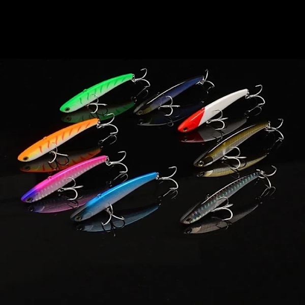 Fangbait Rattlin Fiskestik 2024 Koume Vinter Isfiskeri VIB Lokke 80mm 16g Synkende Kunstig Lipløs Crankbait Japan Krog X 60mm-10g