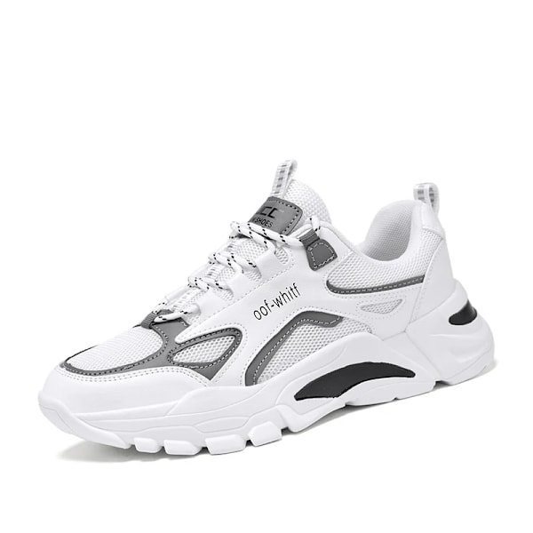 Herre Casual Sneakers Fire Sæsoner Udendørs Tyk Bund Non-Slip Løb Støvler Mode Hundrede Høj Kvalitet Studenter Sko 2024. RX A226- white 39