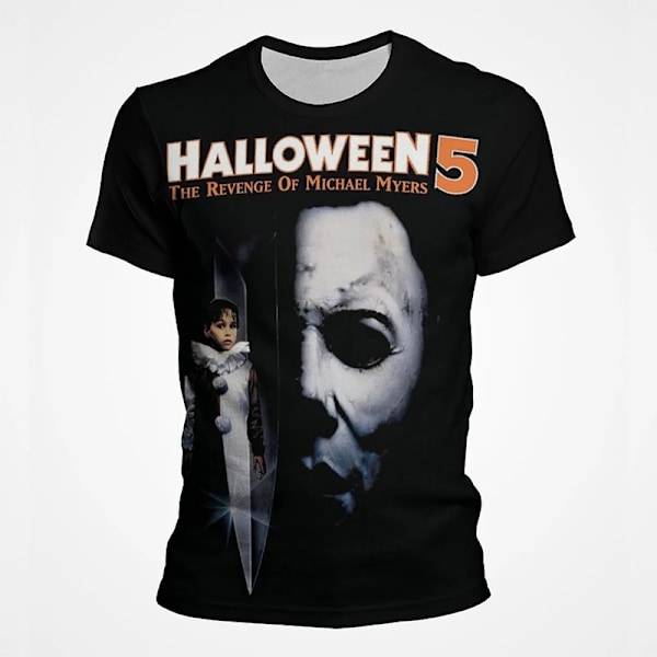 Halloween T-paita Kauhuelokuva 3D Tulosta Michael Myers Pelottava Katuvaatteet Miehet Naiset Cool Muoti Ylisuuri T-paita Ki Tees Toppi ETF3B202321116 4XL