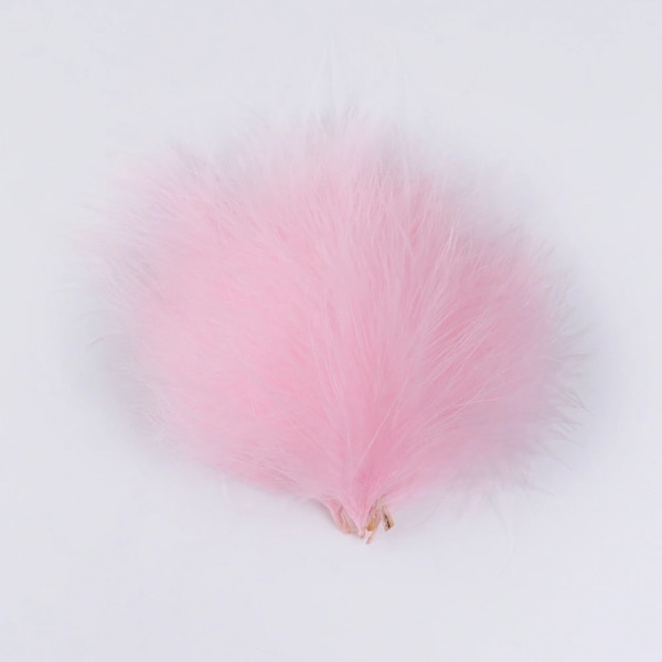 50/100 stk. Høj kvalitet Fluffy Tyrkefjer Bulk lyserød Marabou fjer DIY Bryllup Dekoration Fly Binding Materiale Håndværk 7-12cm White 100 per pack