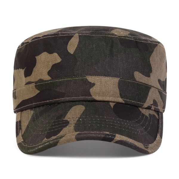 Unisex kamouflage med porer Serie Flat Top Baseball Kepsar Vår Höst Sailor Hattar Män Flat Top Captain Military Kepsar Camouflage