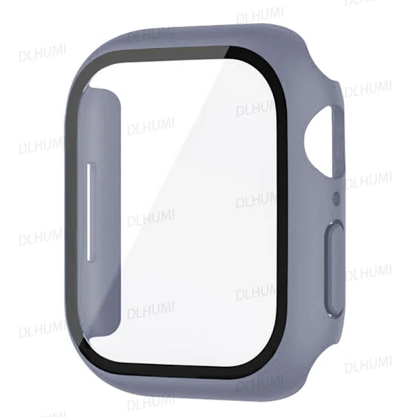 Glas+Cover til Apple Watch etui 38mm 40mm 41mm 45mm 44mm 42mm iWatch Tilbehør Skærmbeskytter iwatch 9 8 7 6 5 SE 4 3 serie lavender Series 123 38MM