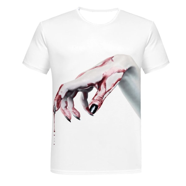 Sommer Halloween Horror Blodige 3D Print T-Shirts Mænd Kvinder Kort Ærme T-Shirt Overdimensioneret Harajuku Y2k Te Toppe Børn Tøj ETF66F2024091SU S