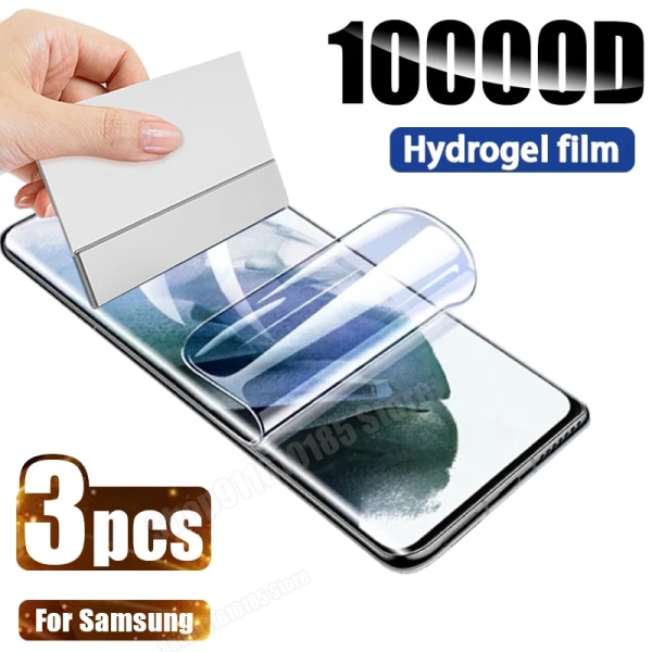 3 ST Hydrogelfilm för Samsung A12 A53 A33 A13 A32 A23 Skärmskydd för Samsung S23 S22 S21 Ultra S10 S9 S8 Plus Ej glas For S21 Plus 3PCS Hydrogel film