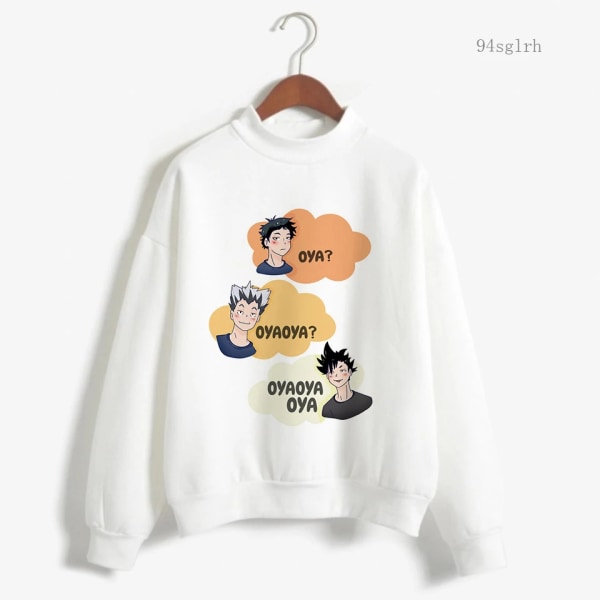 Oya Haikyuu Hoodie Herr Harajuku Casual Streetwear Sweatshirt Kawaii Karasuno Fly High Graphic Pullover Unisex -tröjor Herr 11304 M