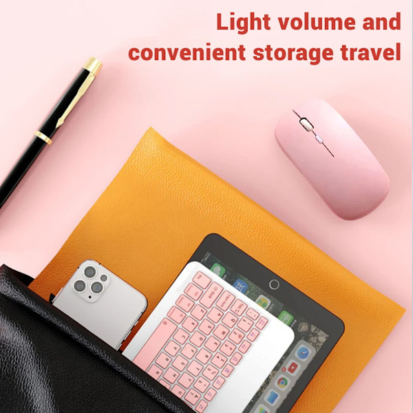 Mini Trådlös Tangentbord Bluetooth Tangentbord För Ipad Telefon Tablet Bärbar Bluetooth Tangentbord Och Mus För Samsung Xiaomi Androidname Black-no mouse