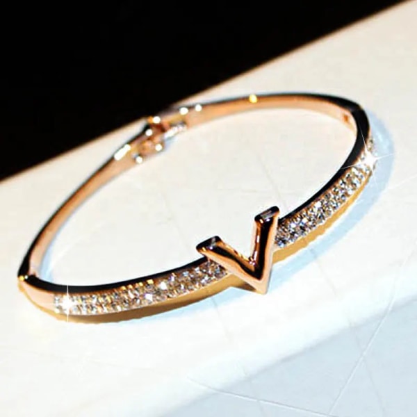 JUWANG Trend Fashion Korea Enkla Mikro Inlagda Zirkon Ord Lady Armband för Kvinnor Temperament Utsökt Lyx Armband Smycken HY6B030-B