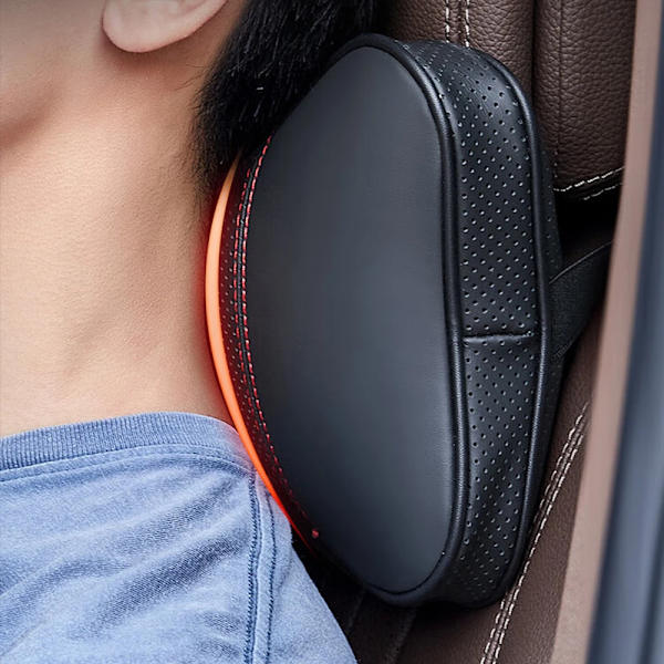 2 stk. Toppkvalitet Ko Hud Bil Nakkestøtter Hovedstøtte Nakkestøtte Support Auto Universal Sæde Blød Åndbar Indretning Dekorere Indhold 2PCS Brown