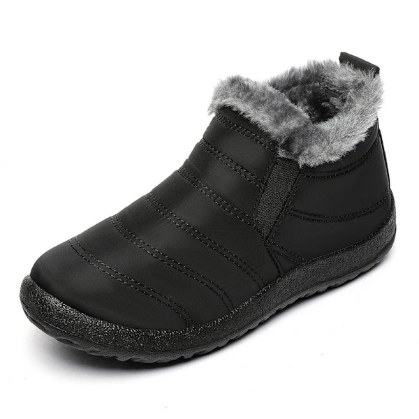 Damskor Stövlar Lätta Ankelstövlar För Kvinnor Vinterskor Med Päls Botas Mujer Vattentäta Snöskor Vintertrend Booties black 40