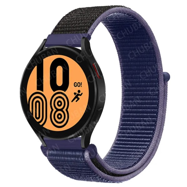 Nylon för Samsung Galaxy Watch 6 5 Pro/4/classic/gear s3 frontier/active Sport Armband Huawei watch gt2 3 22mm 20mm Rem 43 midnight blue 22mm