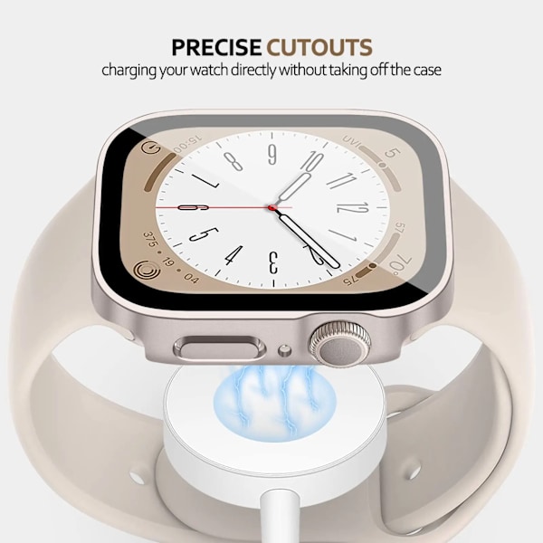 Glas Överdrag För Apple Klocka Case 45Mm 41Mm 44Mm 40Mm 42Mm 38Mm Tillbehör Härdat Skärm Skärm Iwatch-Serien 7 8 9 Se 6 5. matte white 49MM Series Ultra