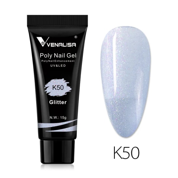 New Arrival Poly Nail Gel 15g Akrylgel med Nageltips Nagellackförlängning Nail Art Clear Camouflage Gel K50