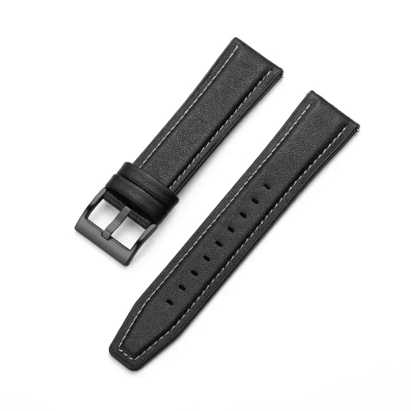 20mm 22mm läder- och silikonhybridrem för Samsung Galaxy Watch4 6 Classic 47mm 46mm/Galaxy Watch6 40mm 44mm bandarmband Black white-Black Galaxy 5 40mm 44mm