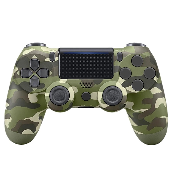 Trådlöst Utan Utelämnande Spelblock Bluetooth Spelregler För Ps4 Ps3-Konsol Sex-Axel Dubbla Vibrationsdatorer Joystick Med Touchpaden Green Camo