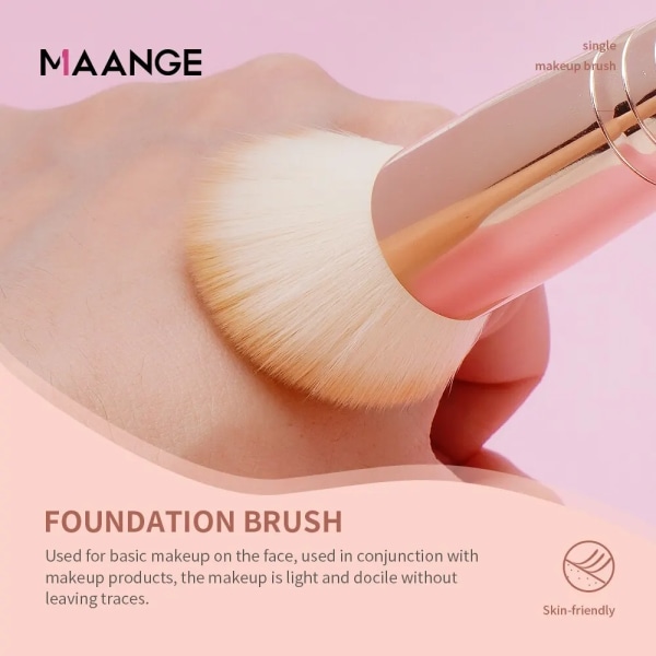2st Foundation Concealer Makeup Brushes Kit Dense Soft Bristle Professionell kosmetisk borste för kvinnor Skönhet Pink