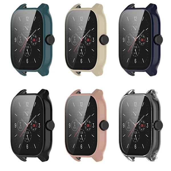 Skyddande Pc-Låda Glas För Amazfit Gts 4 Smart Klocka Bumper Skärmskydd För Huami Amazfit Gts4 Gts4 Mini Täckningsskal Black Amazfit GTS 4