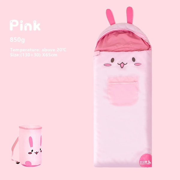 BSWolf Children Cartoon Blanket Camping Sleeping Bag for Children Birthday Gifts Thick 1PC Bedspread On The Bed Animals Sleep Pink