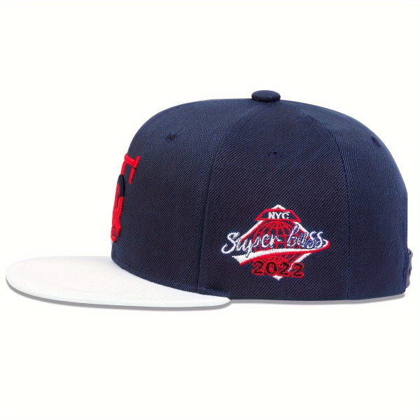 2st TQ NYC Broderi Unisex cap Hip Hop Trendiga Snapback-hattar Lätt justerbar solhatt för kvinnor och män navy blue Adjustable