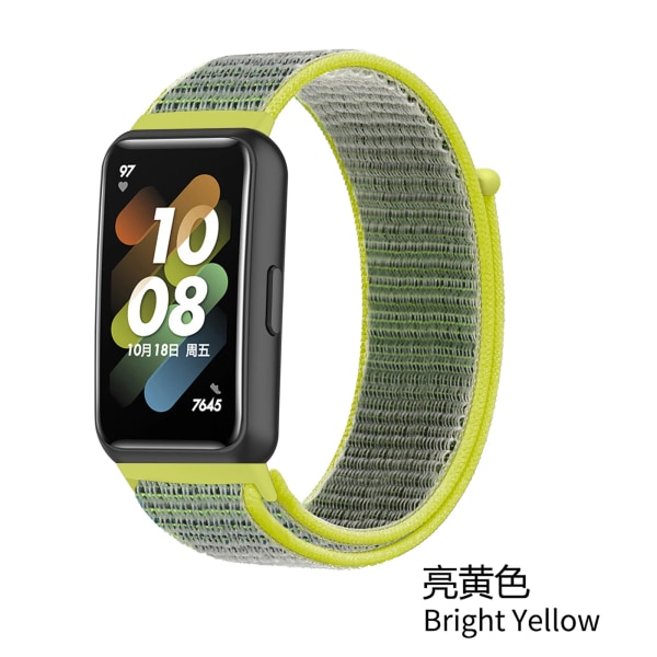 Nylon Rem för Huawei band 7 8 Sport Rem Smartwatch tillbehör Justerbart ersättningsarmband för Huawei watch 78 bright yellow For Huawei 7