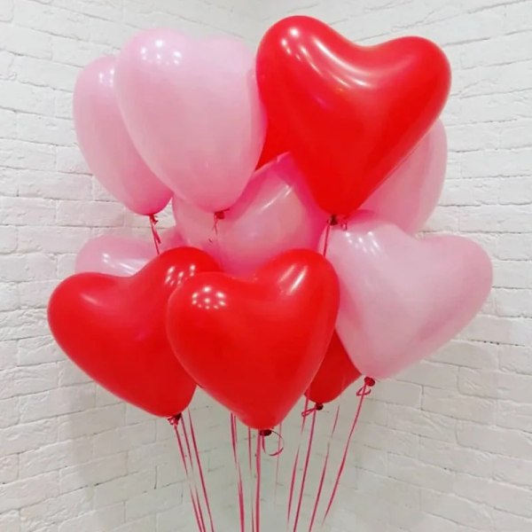 10/20/30 stk 10 tommer hvidt rødt hjerteformet latex ballon fødselsdagsfest dekoration kærlighed ballon valentins baby shower glo boo blue 20pcs