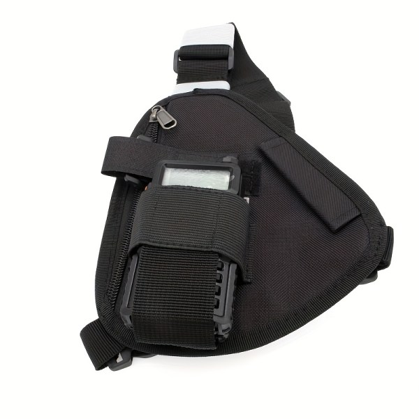 Walkie Talkie Bröstsele Axelradiohölster Bröstpaket, justerbar ficka Tvåvägsradiohölster för Baofeng UV-5R UV-13 PRO Black