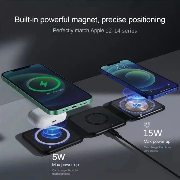30W magnetisk trådlös laddare för Macsafe iPhone 15 14 13 12 Pro Max Mini Induktion Snabb trådlös Laddningsstation Laddare No cable