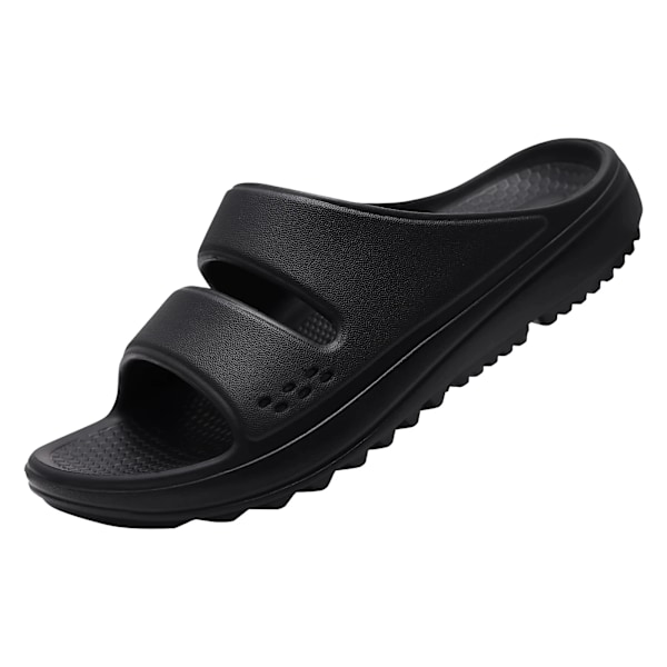 Goosecret Tykke Bund Flip Flops Til Kvinder Og Mænd Sommer Yoga Måtte Udendørs Strand Thong Sandaler Til Brusebad Ikke-Slip Blød Tøffel Balck 2 37(9 inch)