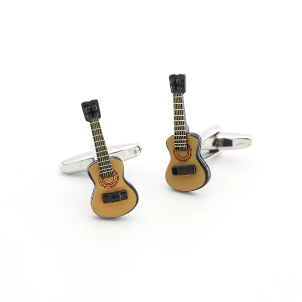 Igame Guitar Cuff Links Kvalitet Mässing Material Musik Instrument Serie Manschettknappar För Bröllop Män 16