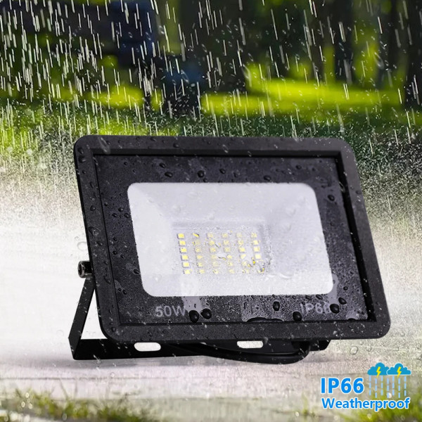 LED Flood Light 10W 20W 30W 50W 100W AC 220V LED Floodlight IP66 Vattentät Reflektor Spotlight Gatuljus Utomhus trädgårdslampa Black 10W