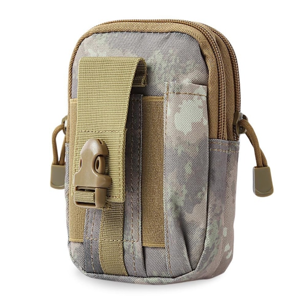 Udenlandsk handel Molle sportsløbetaske mænds udendørs taktik løbetaske camouflage løb 6, 7-tommer tilbehør mobiltelefon pannier taske Black (White Line)