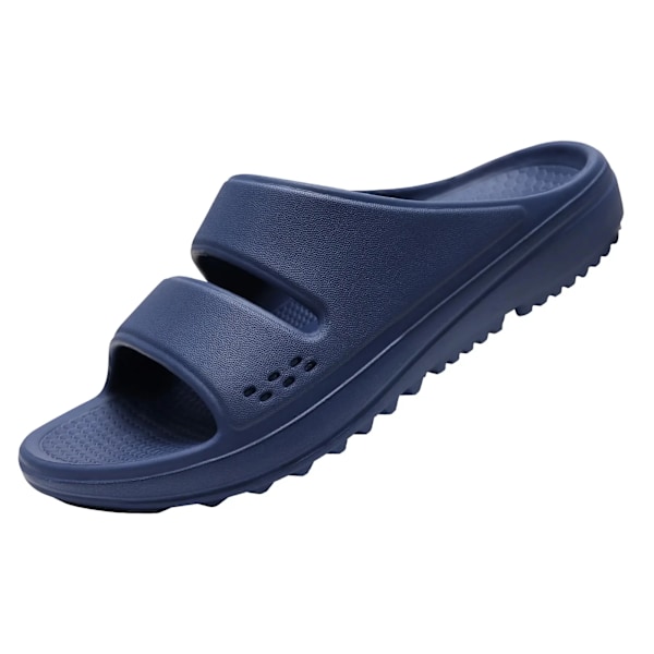 Goosecret Tykke Bund Flip Flops Til Kvinder Og Mænd Sommer Yoga Måtte Udendørs Strand Thong Sandaler Til Brusebad Icke-Slip Blød Toffel Navy 2 38(9.2 inch)