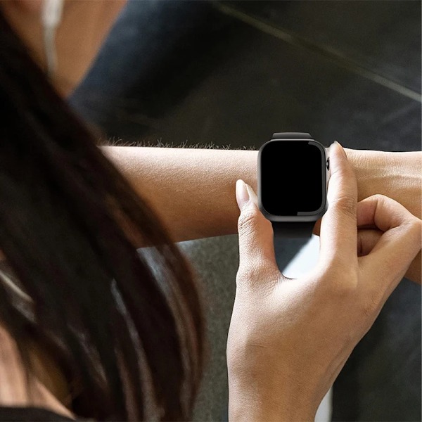 Hærdet glas til Apple Watch 9 8 7 6 5 SE Hård PC Stødpude Skærmbeskytter Fald Iwatch 45Mm 41Mm Mm 44Mm 40Mm 38 42Mm White 38mm series 1 2 3