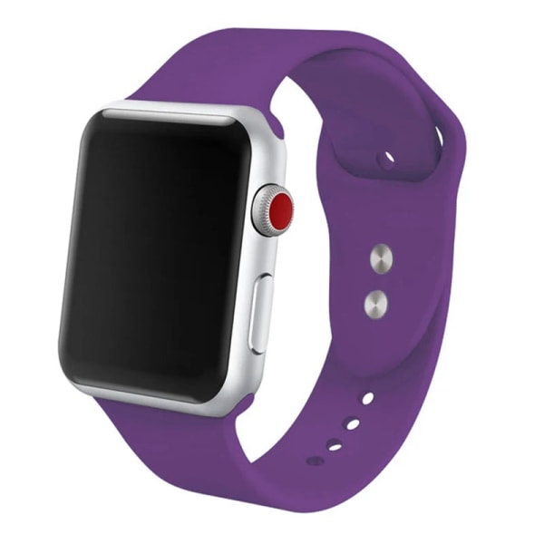Silikonband för Apple Watch Series 3 4 5 6 SE 7 8 iWatch Armband 38mm 40mm 41mm 42mm 44mm 45mm 49mm Ultra Apple Watch Strap Deep purple 49mm-42-44-45mm M-L