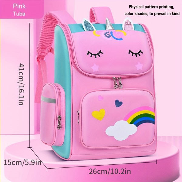 Nya vattentäta ryggsäckar för skolan, söta enhörningsväska för pojkar och flickor, ryggsäckar för att minska bördan Pink [unicorn]