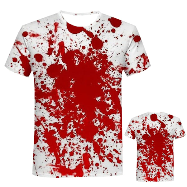 Sommer Halloween Skræk Blodige 3D Print T-shirts Mænd Kvinder Kort Ærme T-shirt Overdimensioneret Harajuku Y2k Te Toppe Børn Tøj ETF66F2024091SU 160