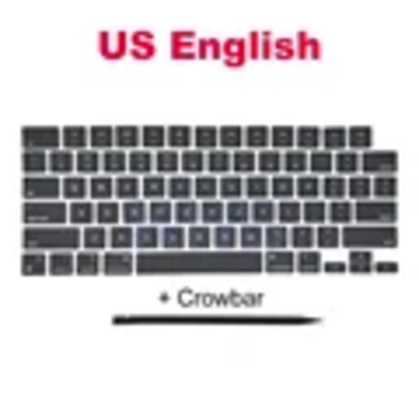 Nya Brittiska Ryska Tangentbords Tangentkapslar För Macbook Pro M1 M2 14&Quot; 16&Quot; A2442 A2485 A2779 A2780 Keycaps 2021–2023 År English