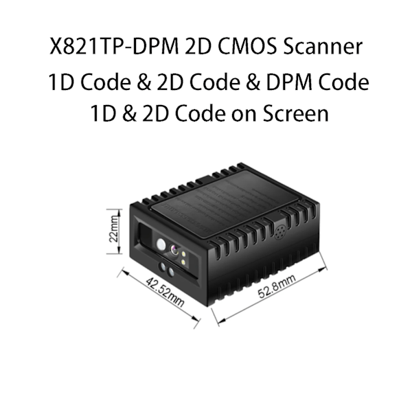 Mini-kokoinen TTL RS232 RS485 sarjallinen USB-viivakoodiskanneri kioski kauppa kirjasto itseinduktio viivakoodinlukija upotettu viivakoodin moduuli X821TP-DPM RS485