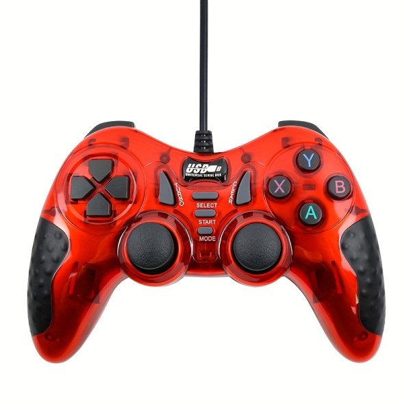 USB Wired Gamepad Controller För Android/TV Box/ PC Dator/För PS3 Game Controller Red