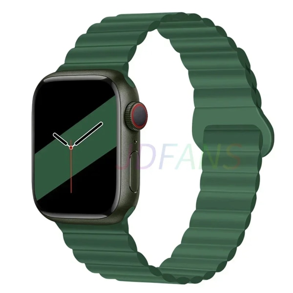 Magnetrem för Apple Watch -band 45 mm 38 mm 49 mm 40 mm 42 mm 41 mm Sportarmband i silikon iWatch Series ultra 9 6 5 7 8 se 44 mm 2 cargo khaki 38mm 40mm 41mm