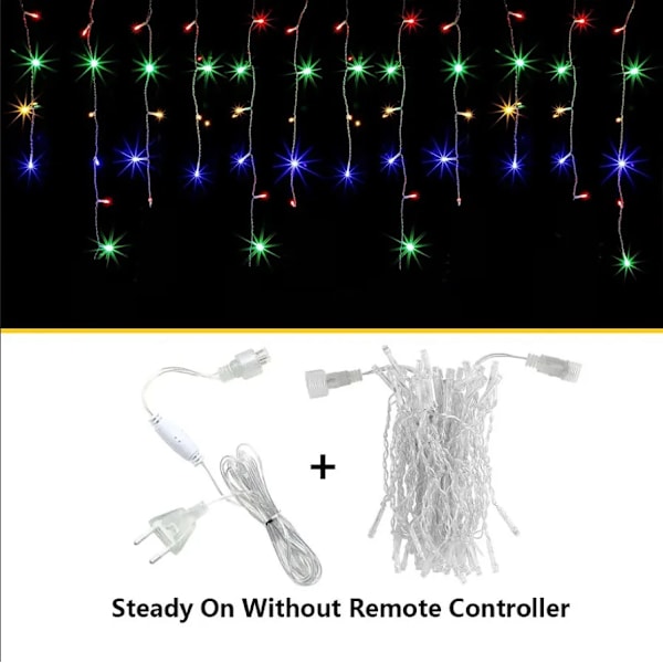 25M Istape Streng Lys Led Guirlande Julelys Med Fjernbetjening Til Nytår Fest Bryllup Have Terrasse Indretning RGB Steady on 7M