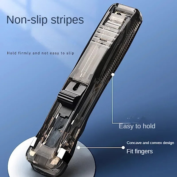 Staple Metal Clip Push Handpapper Clipper Med Refill Fixering Organiserar Häftning Återanvändbar Pushklämma För Dokumentfil Stationära Black