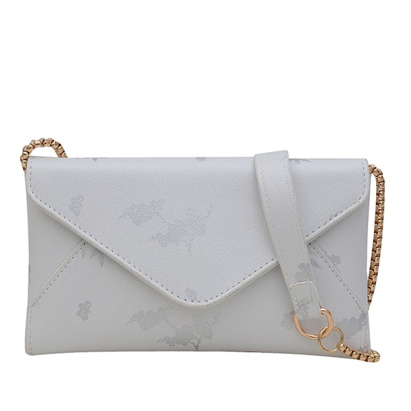 Fashion New Envelope Women's Bag 2024 Summer Cool Fashion Shoulder Bag Simple Western Style Crossbody Chain Bag White