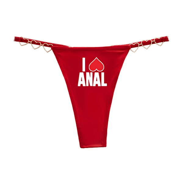 Anal Hjerte Sexet G-streng Trusser Til Kvinder Elsker Dekoration Bomuld Gren Lav Talje Underbukser Kæreste Kone Kærlighed Gratis Og Sjov G-streng Red 1 EUR Size S