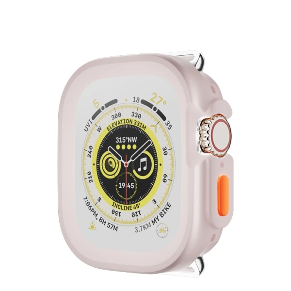 Fulltäckande case för Apple Watch Ultra 2 1 49 mm TPU-ram för Iwatch series 8 Skal Ramskydd Bumper Accessories Cover Matte Pink For Ultra 49mm